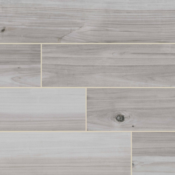 Havenwood Platinum 8 In. X 36 In. Glazed Porcelain Floor And Wall Tile, 7PK